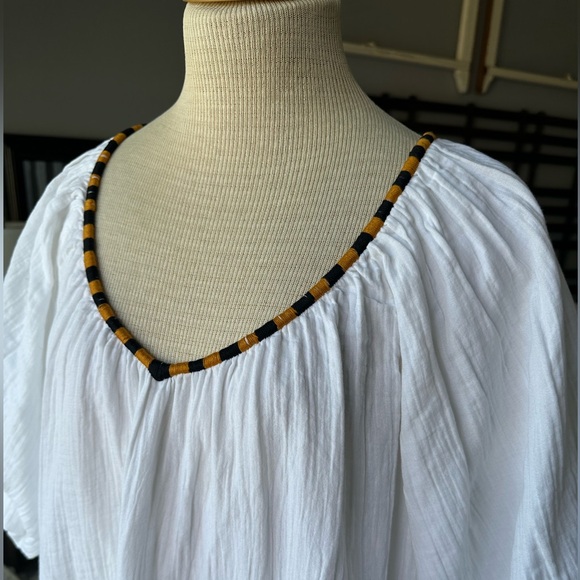 Sundry NWT white gauze cover up dress, size large (3) - Picture 4 of 15